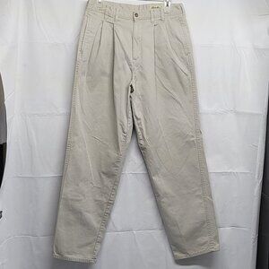 Vintage Eddie Bauer Mens Chino Pants 33X32 (Fit 32 X 32 ) Pleated Cotton Y2K